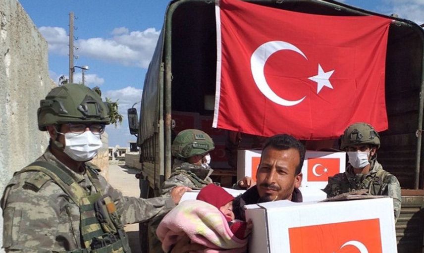 Mehmetçik Bahar Kalkanı Bölgesine Gıda Yardımında Bulundu