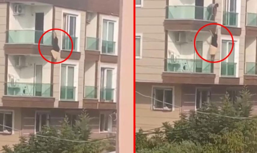 Mersin'de Bir Kadın Çığlık Atarak Çıktığı Balkondan Düştü!