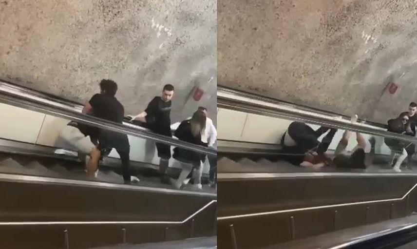 Metroda yaka paça kavga ettiler! 