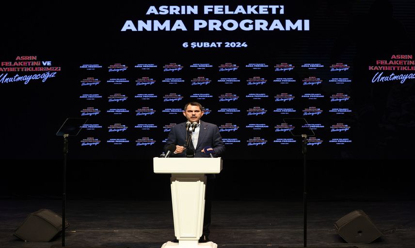 Murat Kurum "Asrın Felaketi Anma Programı"nda konuştu: ”Bu aziz milletle gece gündüz çalışacağız."