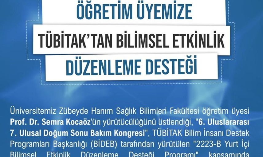 Nözü öğretim üyesine TÜBİTAK’tan kongre desteği