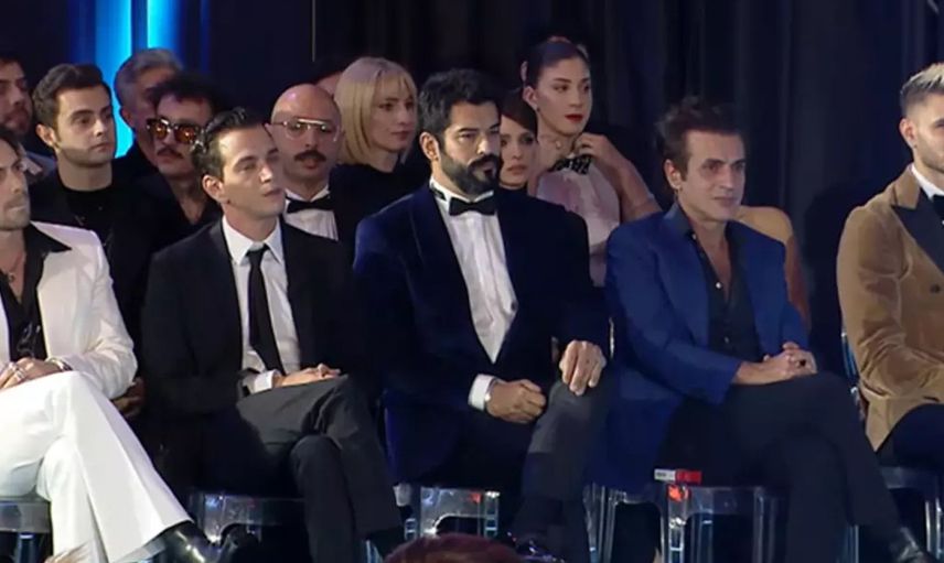 Ödül törenine damga vuran şampiyonlar ligi fotoğrafı: Icardi, Burak Özçivit ve Teoman yan yana!