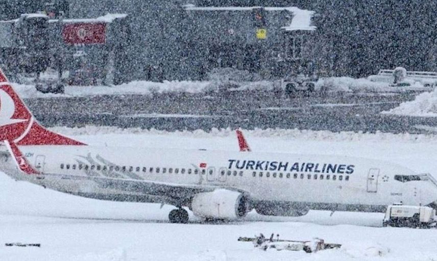 Olumsuz hava şartları nedeniyle THY 238 uçak seferini iptal etti