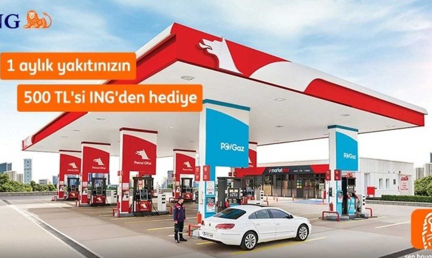Petrol Ofisi’nden yapılan harcamalar için kampanya! ING Bank akaryakıt harcamalarına 500 TL hediye ediyor