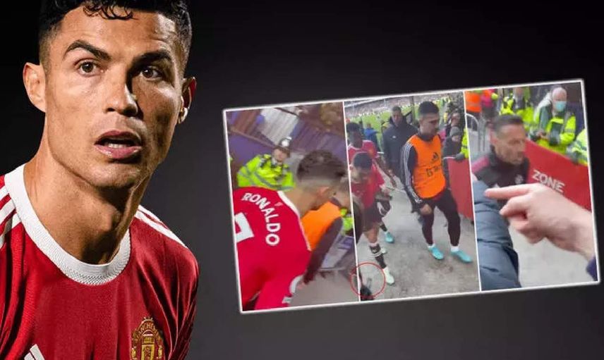 Ronaldo'dan tepki çeken hareket! Taraftarın telefonunu paramparça etti..