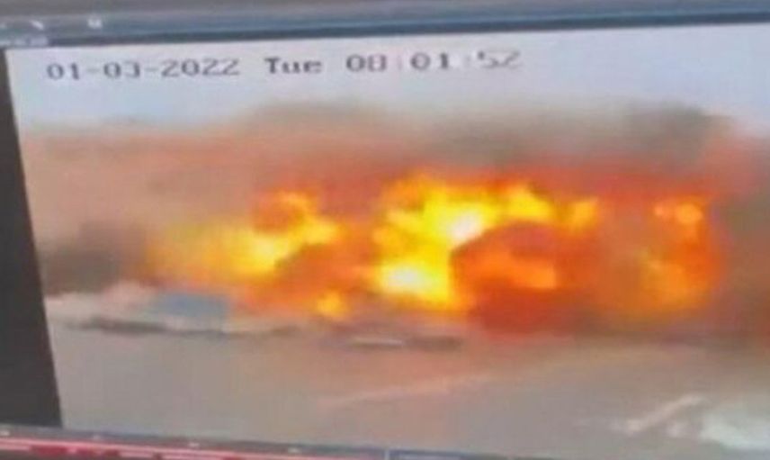 Rus ordusunun Harkov belediye binasını havaya uçurma anı saniye saniye kaydedildi