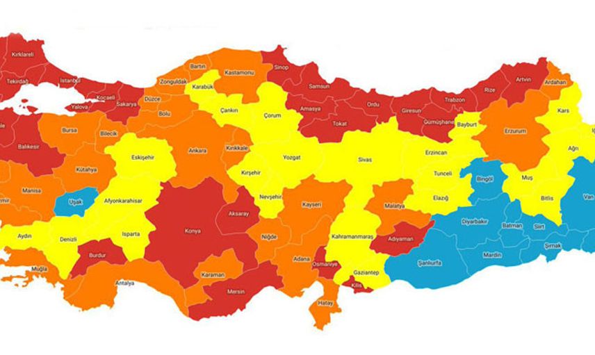 Sağlık Bakanlığı'nın Haritasında Riskli İllerin Sayısı 48'e Çıktı