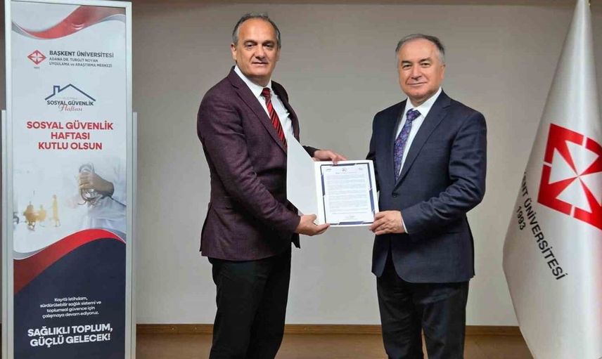 SGK, Başkent Üniversitesi Adana'ya Teşekkür Belgesi Takdim Etti