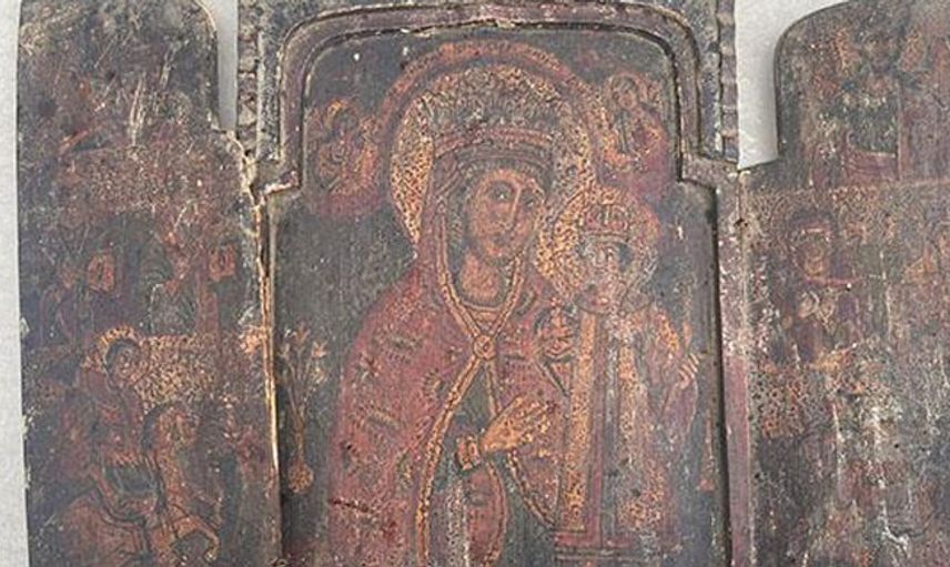 Şişli'de 'Meryem Ana' Figürlü Tablo Ele Geçirildi