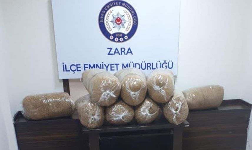 Sivas’ta 135 Kilogram Kaçak Tütün Ele Geçirildi