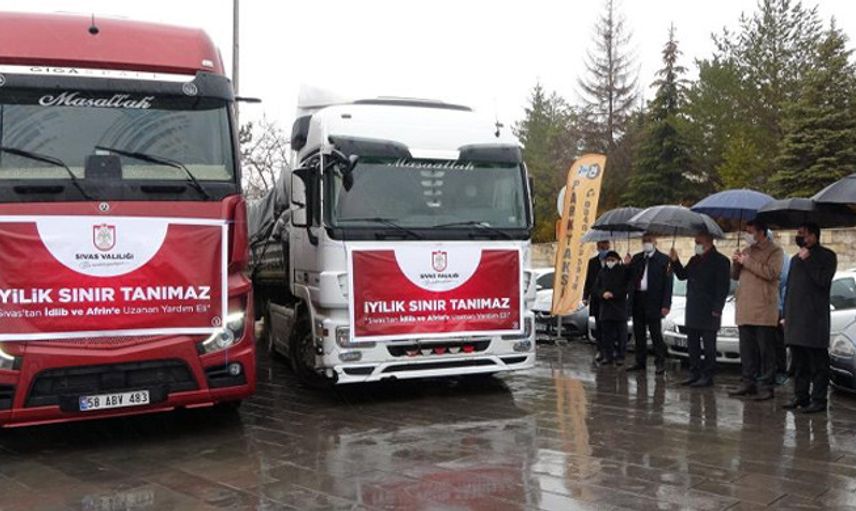 Sivas’tan Örnek Davranış! İki Tır Dolusu Yardım Kolisi Yola Çıktı