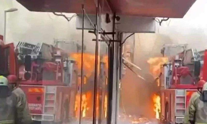 Son dakika! Sarıyer'de korkutan yangın: Alevler itfaiye aracına bile sıçradı
