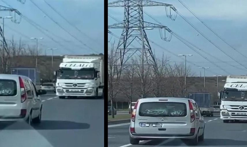 Sultangazi'de Tır Ters Yönde Gitti