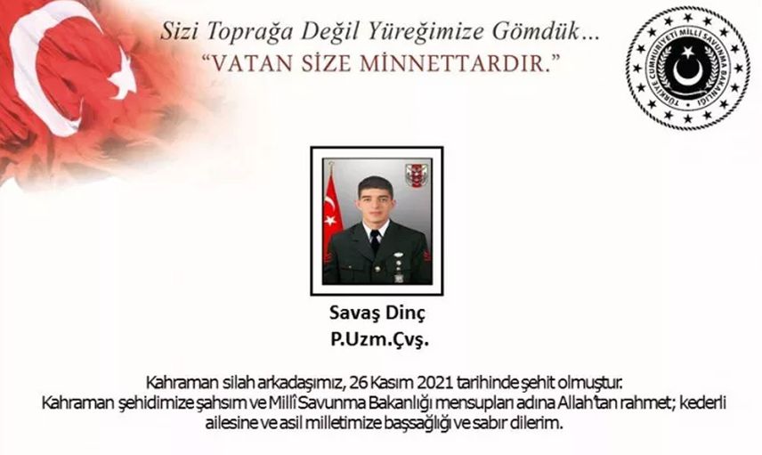Suriye Sınırında Gerçekleşen Hain Saldırı Sonucu 1 Askerimiz Şehit!