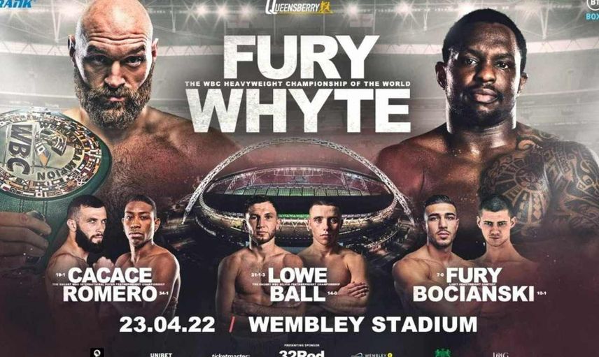 T. Fury vs D. Whyte Ağır Sıklet maçı hangi kanalda, saat kaçta yayınlanacak? T. Fury vs D. Whyte dövüşü 23 Nisan 2022 Cumartesi