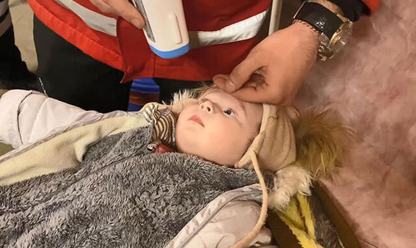 T.C Sağlık Bakanlığı Ulusal Medikal Kurtarma ekipleri Kiev’den gelen 7 aylık Asia bebeği tedavi etti