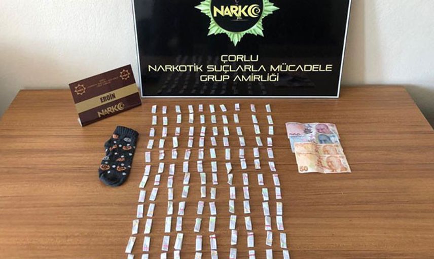 Tekirdağ’da Durdurulan Şahsın Üzerinden Yüksek Miktarda Uyuşturucu Çıktı
