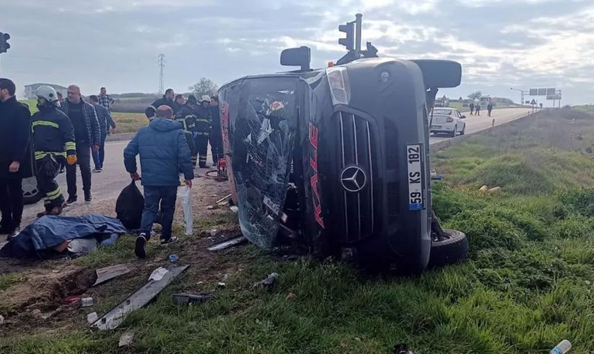 Tekirdağ’da feci kaza: 5 ölü 10 yaralı!