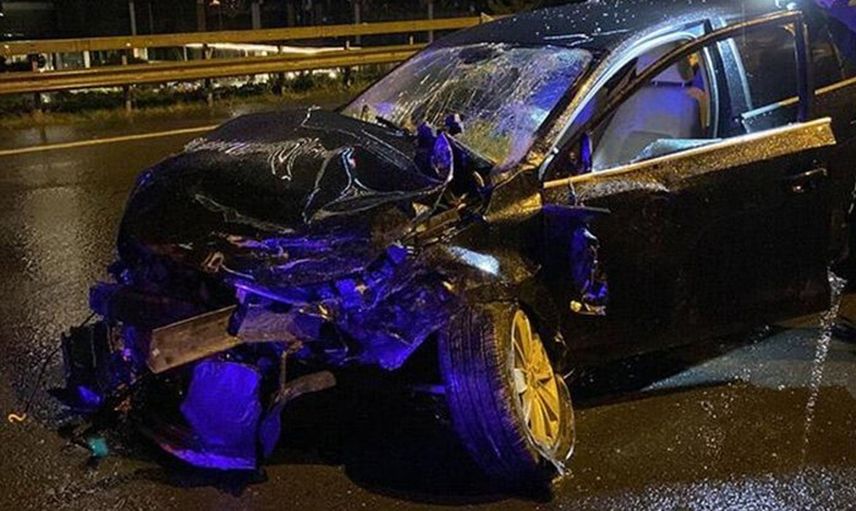 TEM Otoyolu'ndaki Trafik Kazasında 2 Kişi Ölümden Döndü