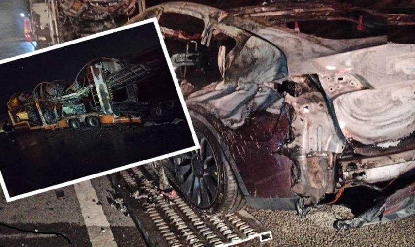 Tesla yüklü tırda yangın: Elon Musk’ın araçları cayır cayır yandı