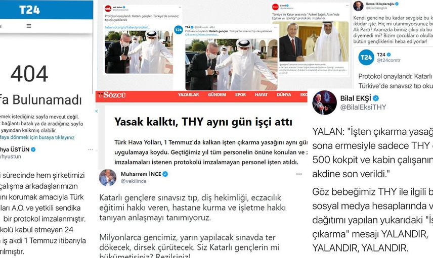 THY Gerçeği Açıkladı! T24 ve Sözcü Haber Sitelerinden Bir Yalan Haber Daha: THY 2 Bin 500 Çalışanını İşten Çıkarttı