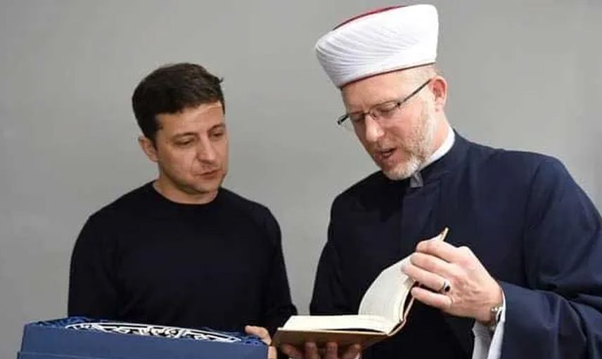 Ukrayna müftüsünden olay hareket! Cübbeyi çıkardı kamuflajı giydi: Kiev'de ön cephede savaşıyor