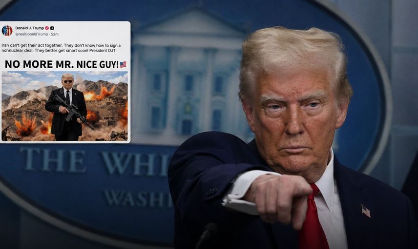 Trump’ın İran mesajı içeren sosyal medya paylaşımı gündem oldu.