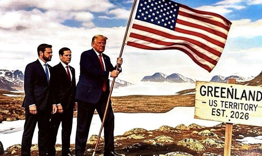 Trump’tan Grönland Şovu: Bayrak Dikti, Vergi Tehdidi Savurdu