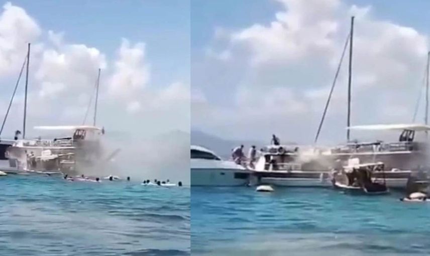 Tur teknesinde korkutan yangın: Dehşet dolu anlar yaşandı