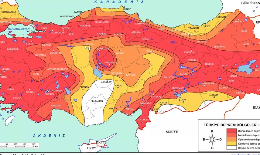 Türkiye’nin deprem risk haritası: En riskli ve en az riskli illerin listesi