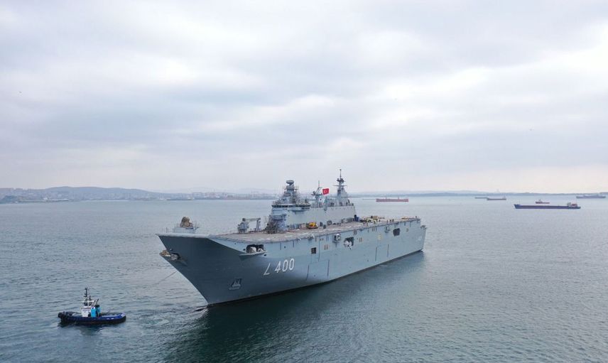 Türkiye'nin en büyük savaş gemisi TCG Anadolu'nun deniz testleri başladı!