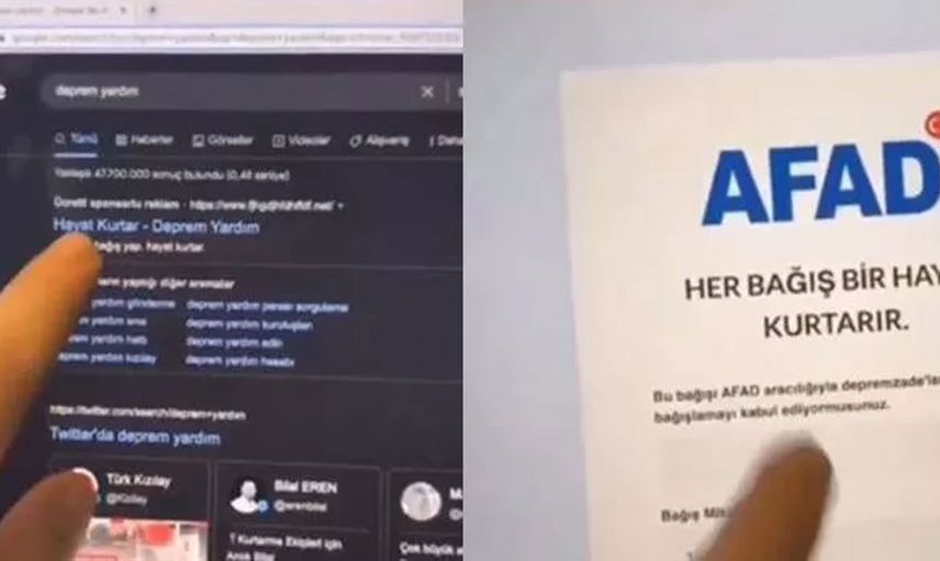 Vicdansızlar AFAD yardımlarına göz dikti: Sahte web sitesi kurdular bağışları kendilerine toplamaya çalışıyorlar, bu sitelerden uzak durun