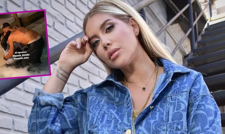 Wanda Nara'nın çocuklarının gözü önünde sevgilisiyle çılgın kutlaması