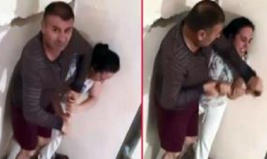 Yengesini çocuklarının gözü önünde keser sapıyla dövdü! Ne kameralara aldırış etti ne çocuklara
