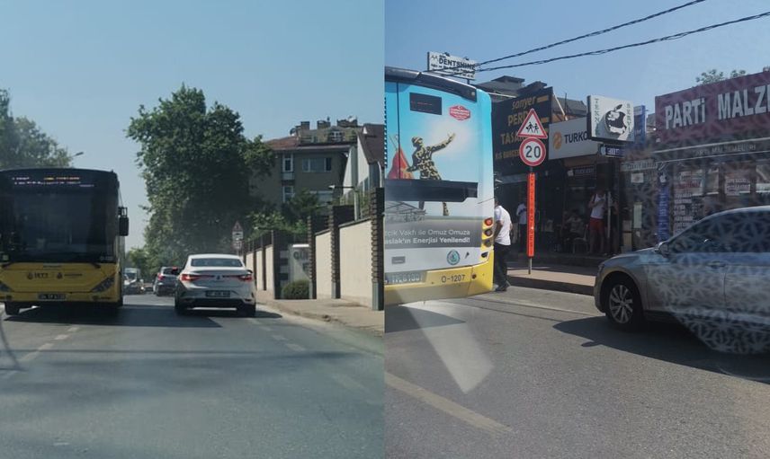 Yer İstanbul: Sarıyer’de İETT otobüsünden dumanlar yükselmeye başladı