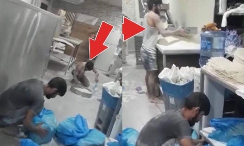 Yerden küreklerle un toplayıp lavaş yapıp satıyorlardı! Skandal fırın görüntülerine ceza gecikmedi