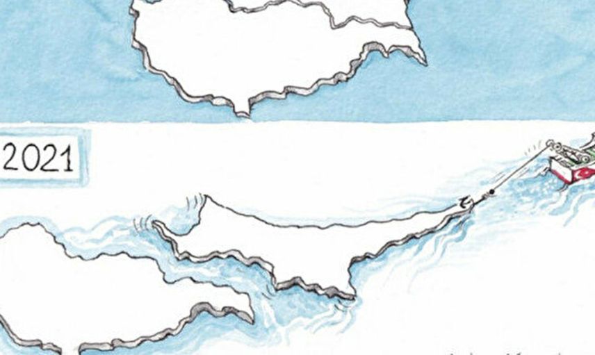 Yunan Basını Türkiye-KKTC İş Birliği Rahatsızlığını Karikatüre Yansıttı