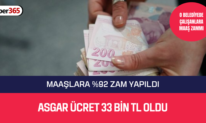 Zam beklenmedik anda geldi! %92 zamla binlerce çalışana ASGARİ ÜCRET 33 Bin TL oldu