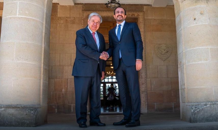 BM Genel Sekreteri Guterres Kıbrıs'ta: Rum lider Hristodulidis ile görüştü