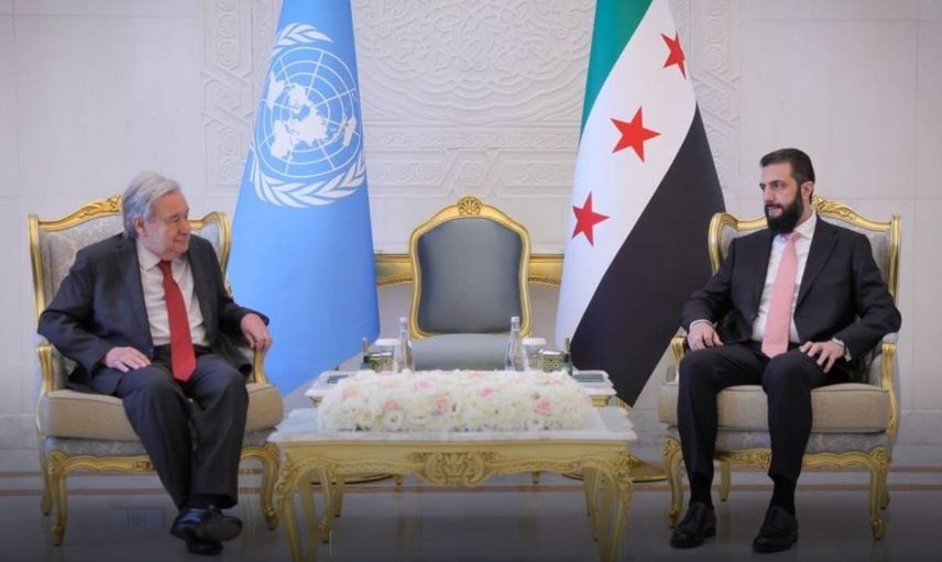 BM Genel Sekreteri Guterres, Suriye Devlet Başkanı Şara ile görüştü