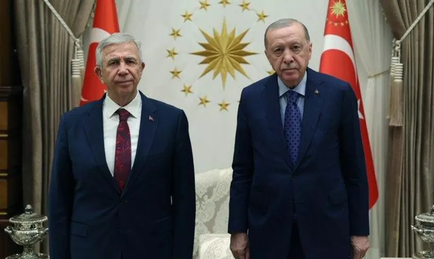 Erdoğan, Mansur Yavaş'ı Beştepe'de kabul etti