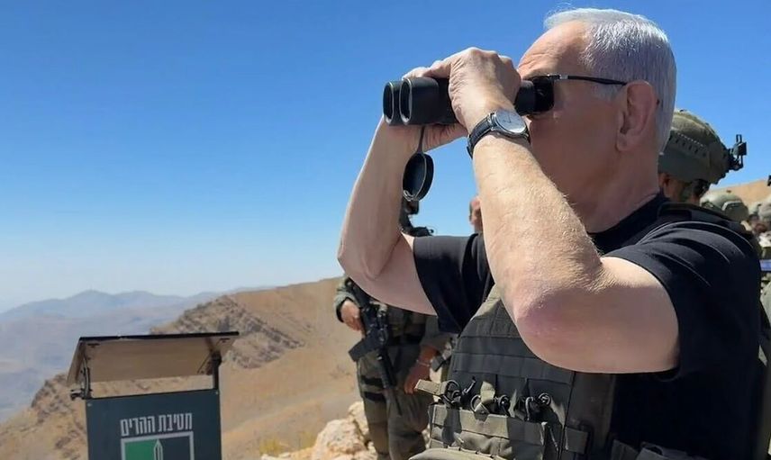 Netanyahu işgal ettiği Şeyh Dağı'nda "İran'ı yenmeye çok yakınız" dedi