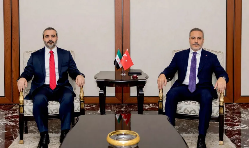 Hakan Fidan, Suriyeli mevkidaşı Şeybani ile Ankara'da bir araya geldi