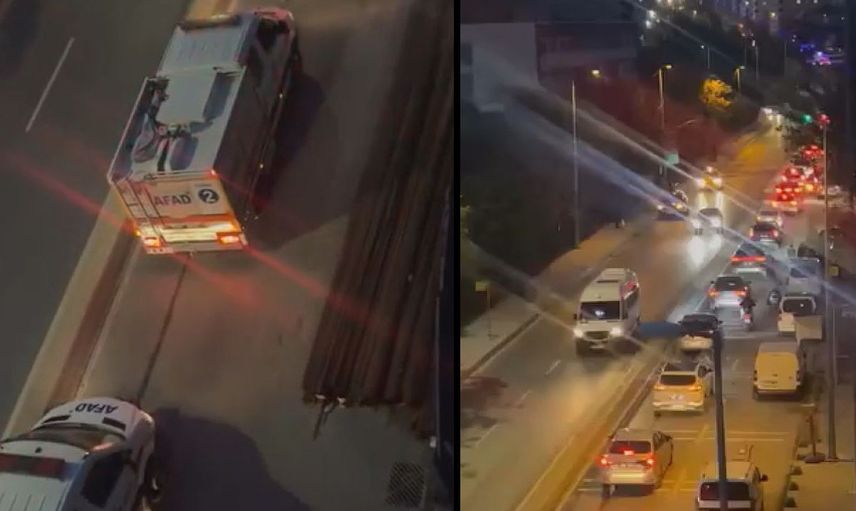 İstanbul Bayrampaşa'da yol çöktü: Göçük altında kalanlar var