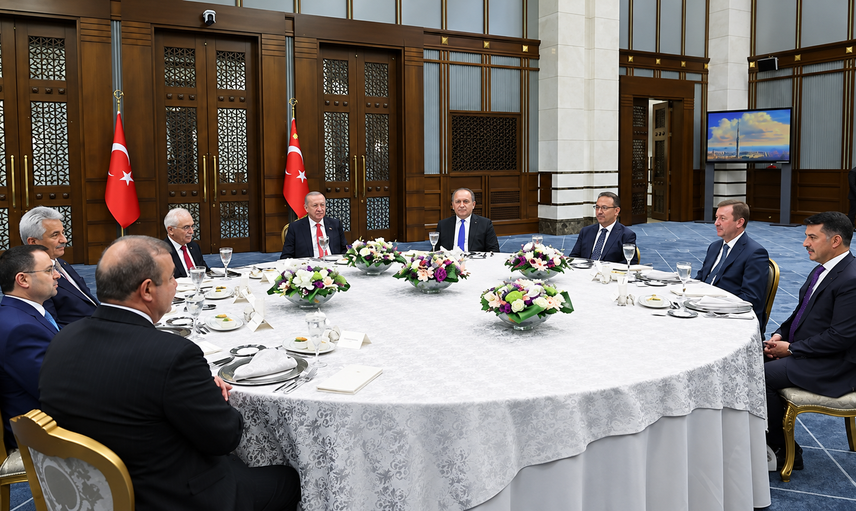 Cumhurbaşkanı Erdoğan, Yüksek Mahkeme Başkanları Külliye'de ağırladı